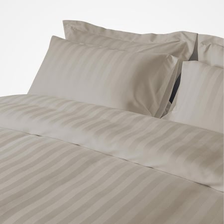 تلبيسة لحاف فندقية مزدوج - 130 جرام لكل متر مربع - 6 قطع - رمادي جديد