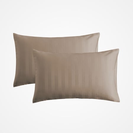 تلبيسة لحاف فندقية مزدوج - 130 جرام لكل متر مربع - 6 قطع - بني