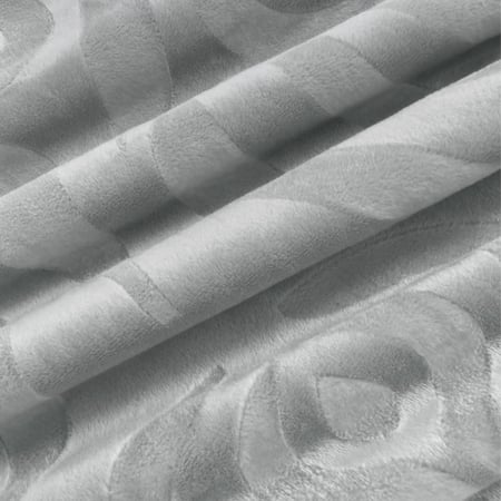 مفرش مفرد مخمل - 5 قطع - سلسلة لامورا - رمادي