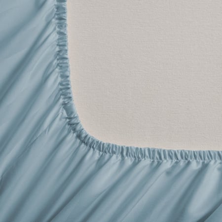 طقم شراشف فندقية مفرد ونص - 3 قطع - أزرق بحيرة