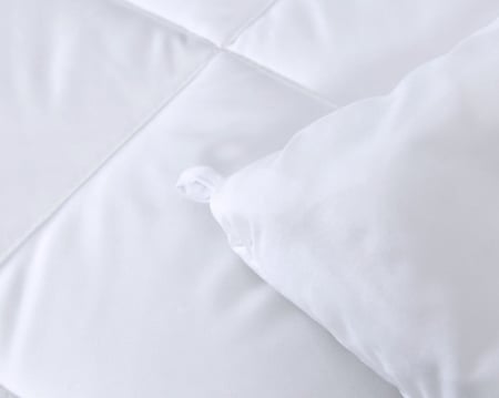 حشوة مفارش مقاس مفردة - أبيض