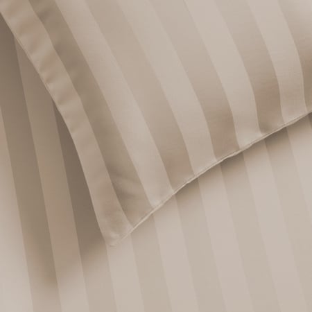 طقم شراشف فندقية مفرد - 2 قطع - لون بيج وسط