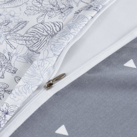 مفارش صيفية قطن مفرد - 5 قطع - سلسلة فيرونيكا - رمادي أزرق