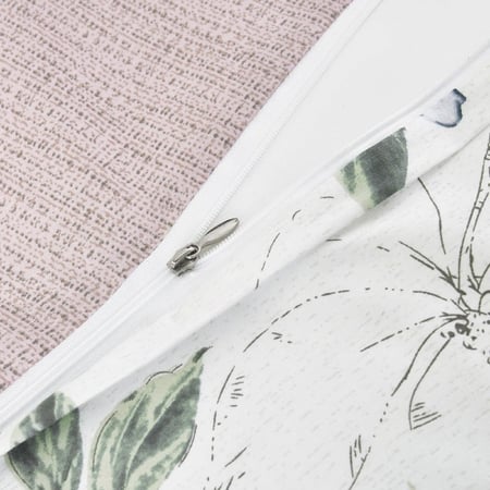 مفرش صيفية قطن مفرد ونص - 5 قطع - سلسلة فيرونيكا - وردي فاتح