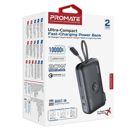 باور بانك بروميت صغير الحجم  10000 مللي امبير في الساعة 20 واط