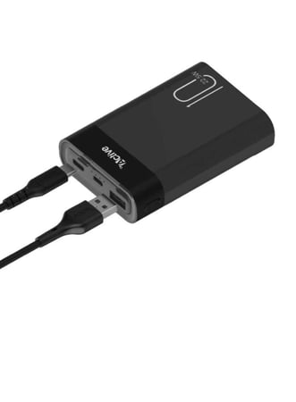 Active باور بانك 10000 أمبير 2 منفذ (USB C) أسود ، يسمح بدخلوها في الطياره