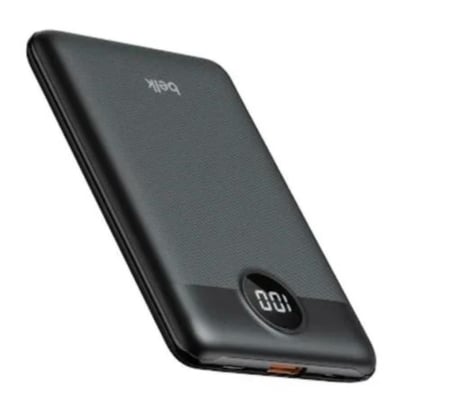 بطارية متنقلة باور بنك من belk بمنفذين USB ومنفذ تايب سي بسعة 10000mAh بمقياس شاشة 10000