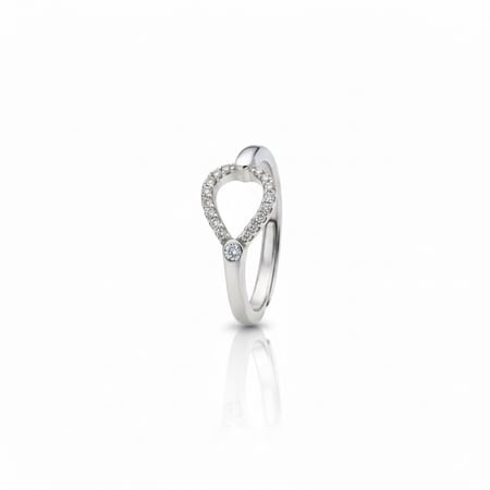 خاتم لاف ديو LAV Dew فضة عيار 925 فري سايز بتصميم قطرة ندى