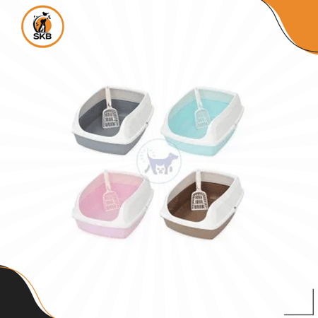 صندوق فضلات مع مغرفة للقطط حجم كبير