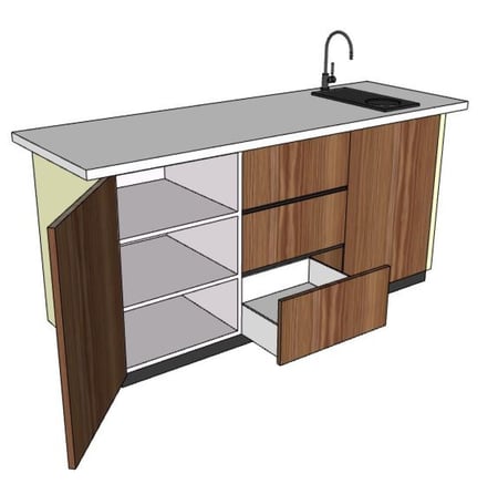 ركن قهوة بني مع بيج