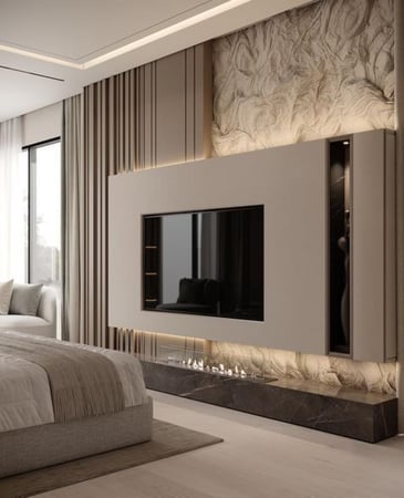 واجهة شاشة بلازما بتصميم عصري