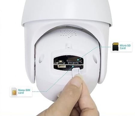 كاميرا مراقبة متحركة 360 درجة 4G تعمل بالطاقة الشمسية