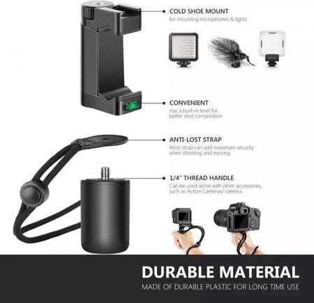 مقبض ثلاثي القوائم ومقبض لكاميرات DSLR لتصوير الفيديو