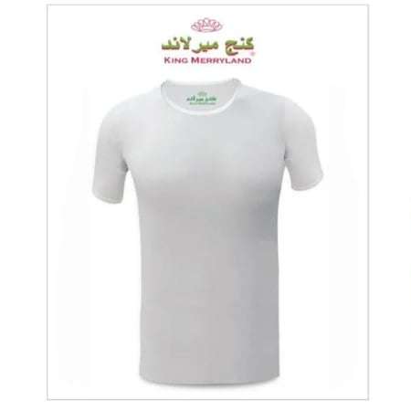 فنيلة كنج ميرلاند نصف كم رجالي برقبة دائرية