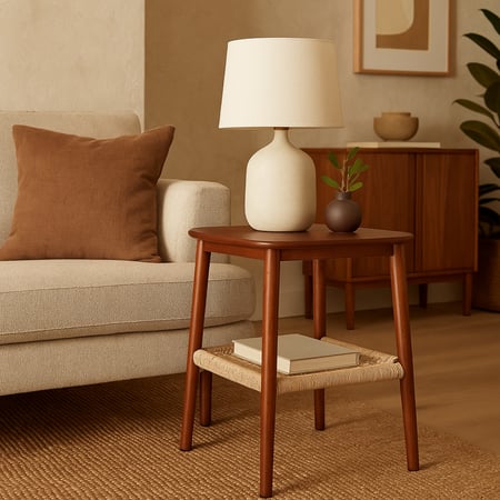 طاولة خدمة - بسطح خشبي