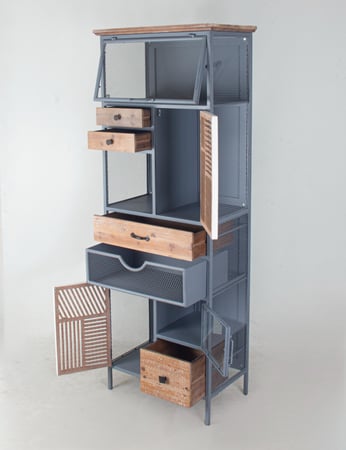 دولاب عدة ادراج خشب و معدن