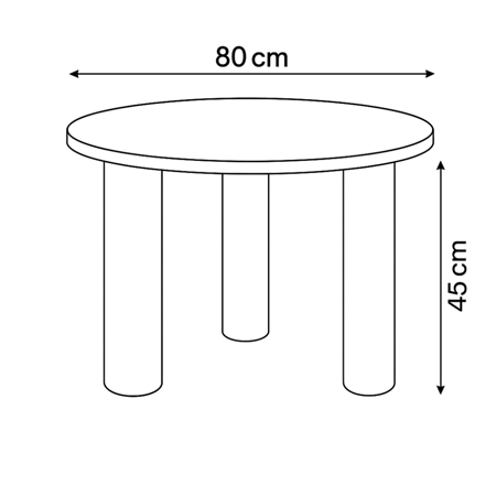 طاولة  دائرية بتصميم عصري ناعم، بسطح خشبي وأرجل أسطوانية تضيف لمسة أنيقة وبسيطة للمساحة
