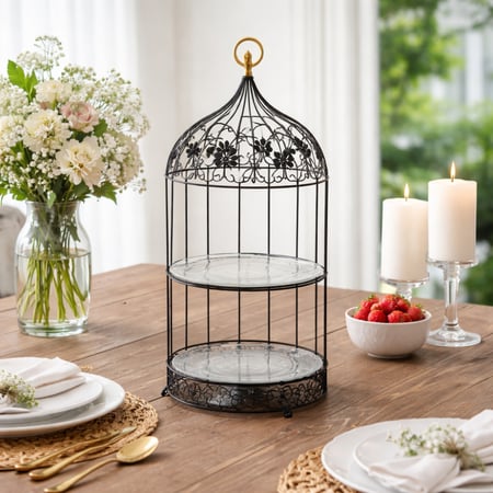 حامل الكيك الملكي - تصميم أنيق بطابقين