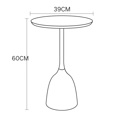 طاولة جانبية بتصميم عصري ولون ذهبي أنيق، تضيف لمسة فخامة للمكان.