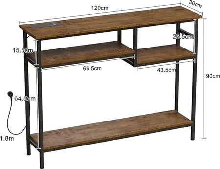 طاولة كونسول عصرية مزودة بمقبس كهرباء