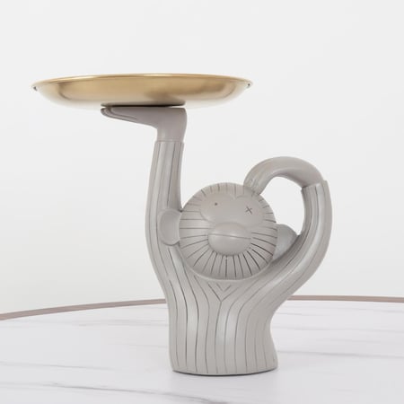 مجسم حامل للضيافة - لون رمادي