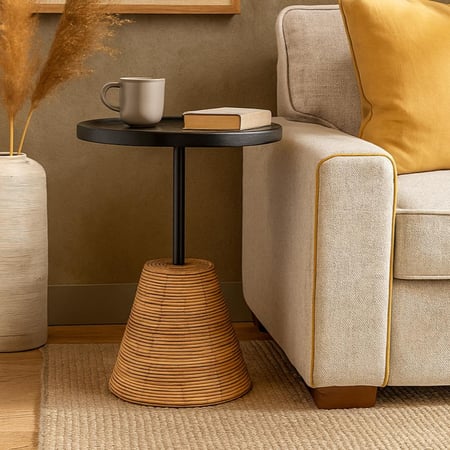 طاولة خدمة خشب بقواعد خزف