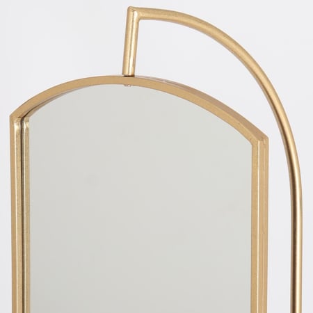 مرايا استاند حديد ذهبية - سطح متحركة