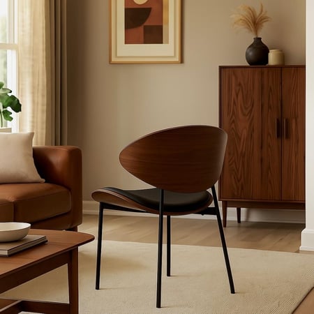 كرسي جلد اسود