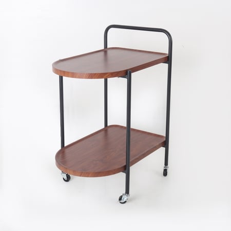 عربه تقديم خشبية - مقبض و قواعد معدن