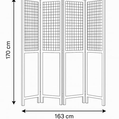 بارتشن خشب فاتح مفرغ - 4 قطع