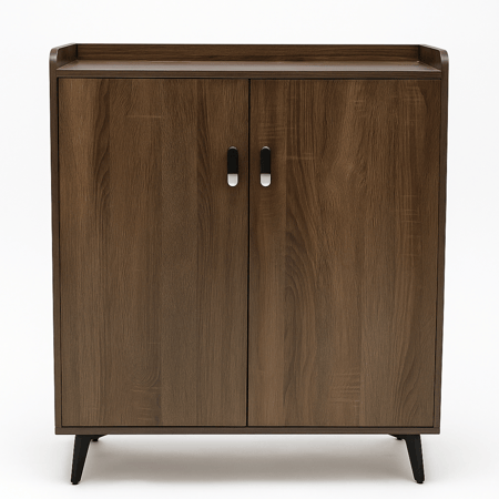 خزانة أحذية خشبية ببابين 80 سم