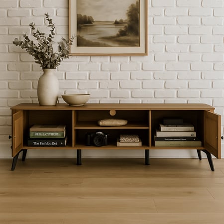 طاولة تلفزيون بلازما رِفان خشبية 180 سم