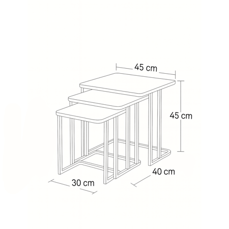 طقم طاولات خدمة