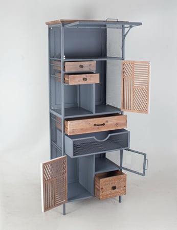 دولاب عدة ادراج خشب و معدن