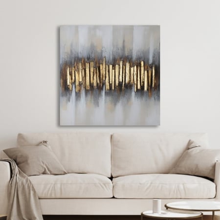 لوحة حائط كانفس برواز خشبي مخفي 80*80سم