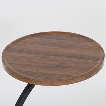 طاولة خدمة 2 سطح خشب - قواعد معدن سوداء