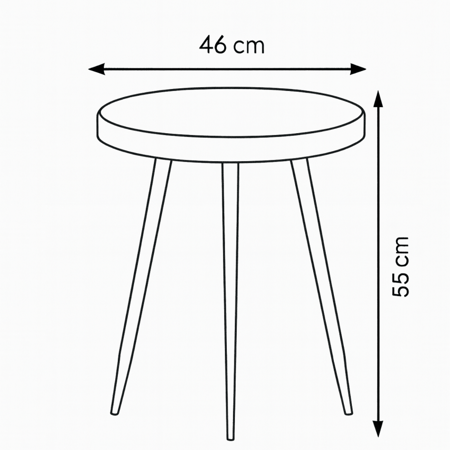 طاولة شاي دائرية أنيقة بتصميم عصري وأرجل متينة.