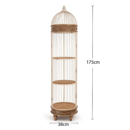 استاند قفص كبير - حديد و خشب - ريفي