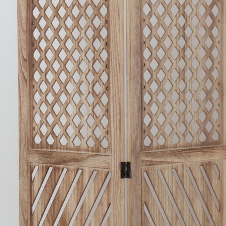 بارتشن خشب مفرغ - لون بيج - 4 قطع