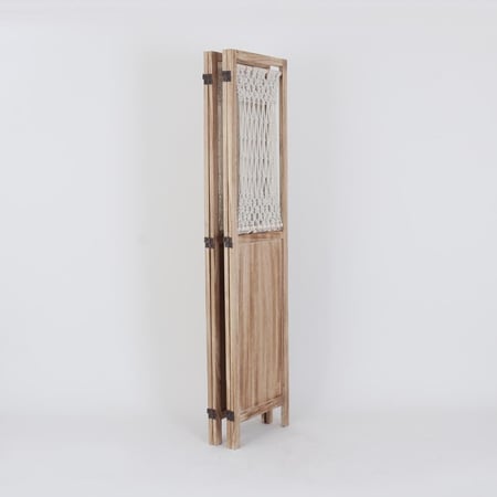 بارتشن خشب - جزء علوي مغطي بالقماش - 4 قطع