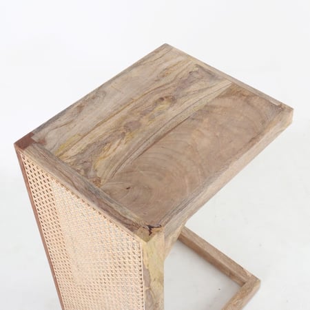 طاولة خدمة هندي بخشب طبيعي مع خزف