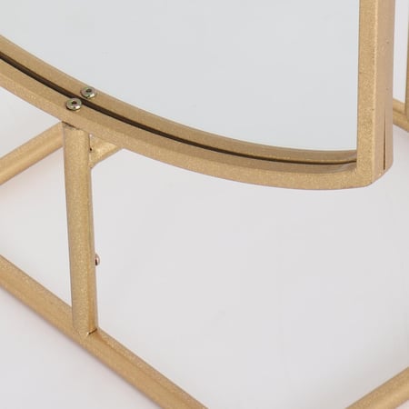 مرايا استاند حديد ذهبية - سطح متحركة