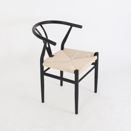 كرسي بريز باللون الأسود - قاعدة بيج