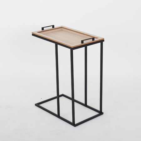 طاولة خدمة - لون بيج - سطح متحرك للتقديم