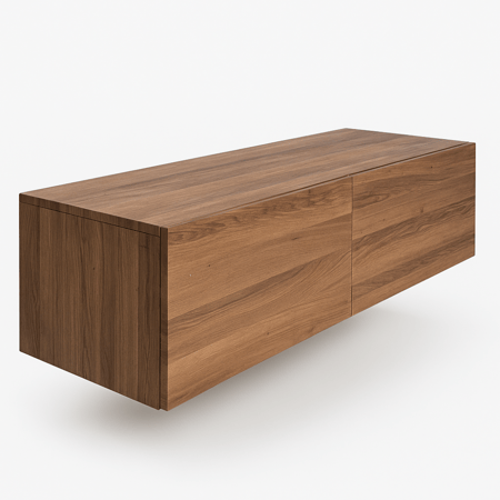 كونسول معلق بتصميم خشبي أنيق