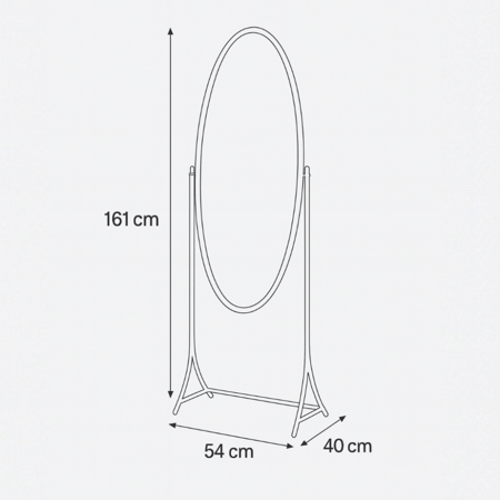 مرايا دائرية متحركة - استاند حديد  ذهبي