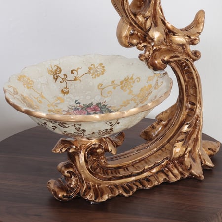 تحفه 2 صحن سيراميك - قاعدة ذهبية