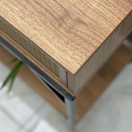 مدخل خشبي عريض - أدراج مزخرفة - رف للتخزين