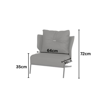 كرسي جلد برتقالي - تصميم مربع