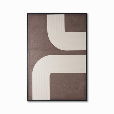 لوحة حائط - مزودة بفلين بني مقوى - إطار أسود